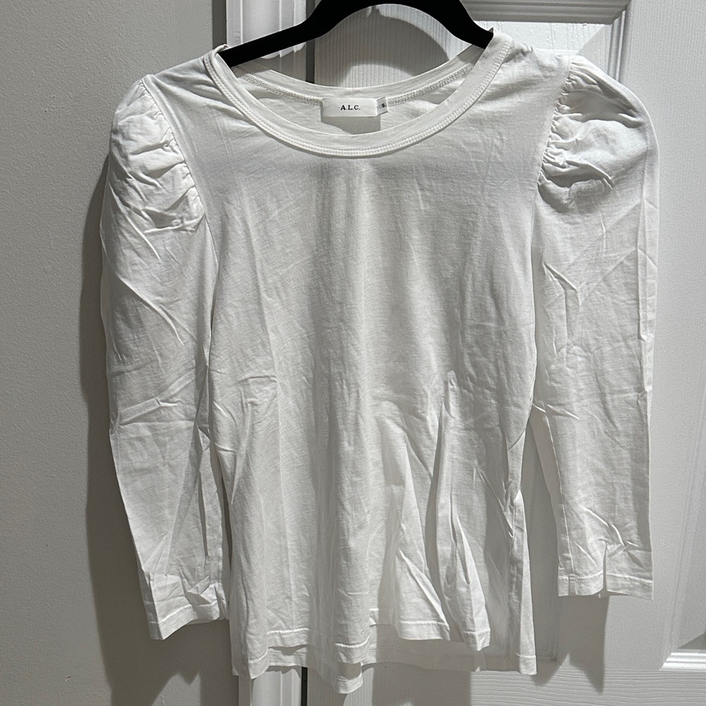 A.L.C. Classic White Long Sleeve Top